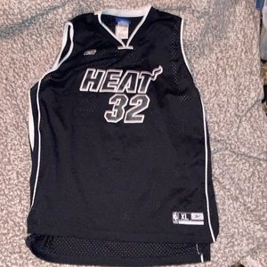 🏀VINTAGE RETRO SHAQ O’NEAL #32 MIAMI HEAT BLACK & WHITE JERSEY SIZE XL🏀